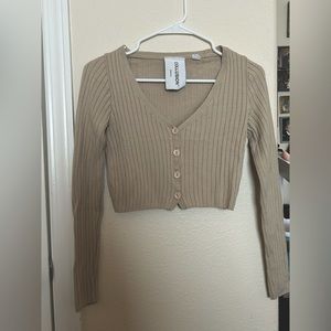 Collusion Women’s Tan and Khaki Cardigan